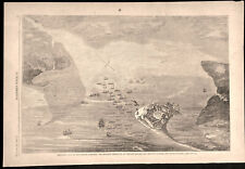 Norfolk Virginia Birds-Eye View Vessels Burnside Expedition 1862 Civil War print