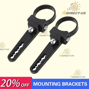 2x 1.75"Round Mounting Brackets Adjust Bull Bar Clip Holder Kit for Truck ATV - Picture 1 of 12