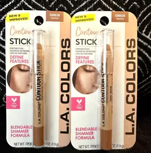 2pk LA COLORS CONTOUR STICK MEDIUM C68639 DEFINE CHEEKS FEATURES BLENDABLE COLOR - Picture 1 of 5