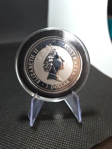 1994 Australia $1 Silver Kookaburra – 1 oz BU–MS–Two-Bird Design–Low Mintage - Picture 1 of 2