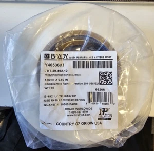 Brady 1 inch x 0.5 inch freeezerbond Laboratory Labels THT-59-492-10 10000 pack - Picture 1 of 6
