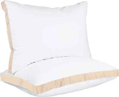 Pacote com 2 travesseiros de cama reforçados para dormir king size e queen size utopia roupa de cama - Imagem 1 de 4