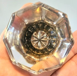 Vintage Clear Glass Handle Doorknob Pull gained entrance to the past - Picture 1 of 4