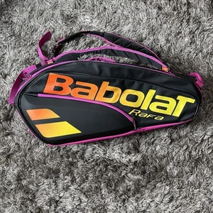 Babolat Aero x6 Rafa Tenis Bádminton Raqueta Raqueta Bolsa Negro Rosa Naranja Deporte - Imagen 1 de 24