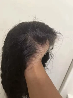 Peluca frontal de encaje rizado de 32 pulgadas cabello humano 5x5, 220 % densidad Foto 1 de 4