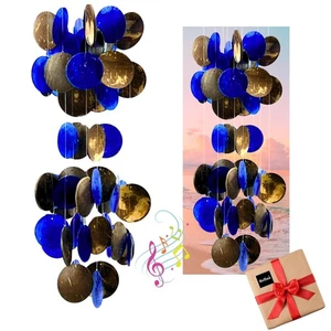 Wind Chimes for Outside Capiz Sea Glass Shells 27 inch Outdoor Windchimes Hom... - Picture 1 of 9