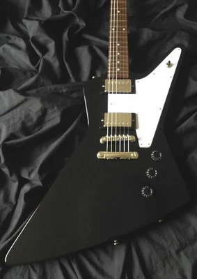 Epiphone Inspired by Gibson Explorer Ebony Used 2021 Mahogany Body w/Soft Case - Image 1 of 4