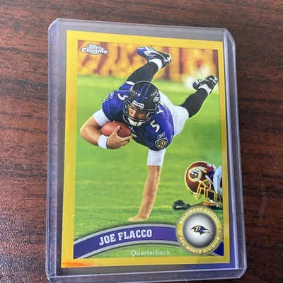 Joe Flacco 2011 Topps Chrome Football Gold Refractor /50 - Image 1 of 4
