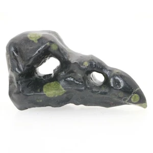 3" Lotus Flower Stone Carved Eagle Crystal Skull Pendant Crystal Healing - Picture 1 of 6