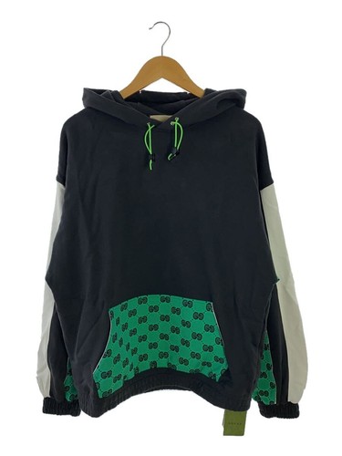 GUCCI Pullover ad incastro colore G bloccato parka fodera in rete S BLK 752154