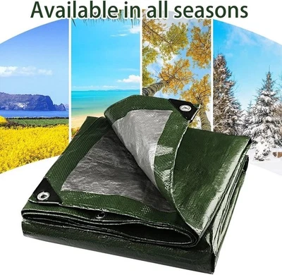 TANBURO® Abdeckplane Plane mit Ösen Holzplane Gewebeplane Schutzplane Gartenmöbel