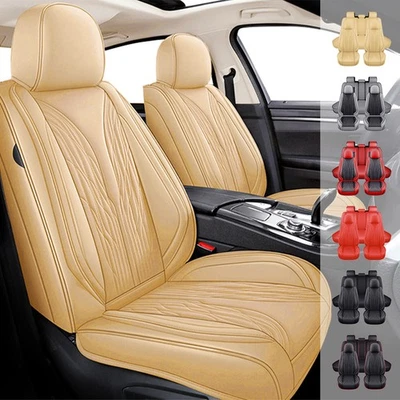 For Audi A4 Q3 Car Seat Cover Pu Leather Front Rear Seat 5 Seats Protector Foto 1 de 4