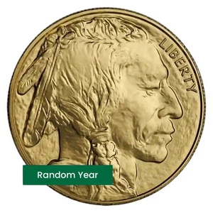 1 oz American Gold Buffalo Coin BU - Random Year - $50 US Gold .9999 Fine - Picture 1 of 3
