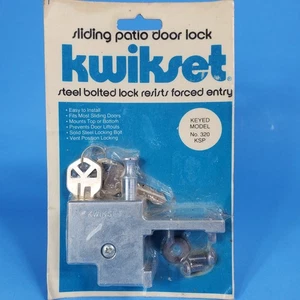 Kwikset Sliding Door Lock Model 320 KSP Solid Steel Bolt 2 Keys NEW NOS - Picture 1 of 5