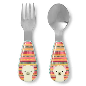 New Skip Hop Toddler Utensils, Zootensils Fork & Spoon Set llama - Picture 1 of 2
