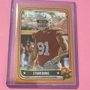 Ethan Burke Texas Longhorns 2024 Onyx Vintage Football /75 Orange Jersey Match! - Picture 1 of 2