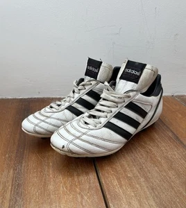 Adidas Football Boots Kaiser 5 Size UK 6 EU 39.5 White Leather FG Moulded Studs - Picture 1 of 10