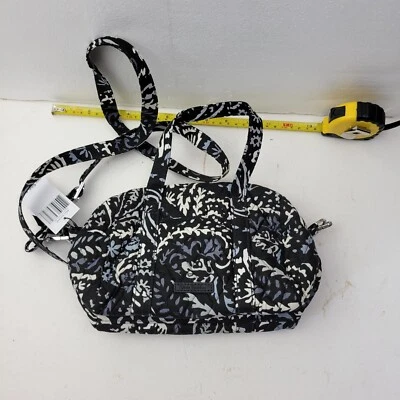 Vera Bradley Mini Satchel, Paisley Noir, Black,White, & Grey, New w/ Tags - Image 1 of 4