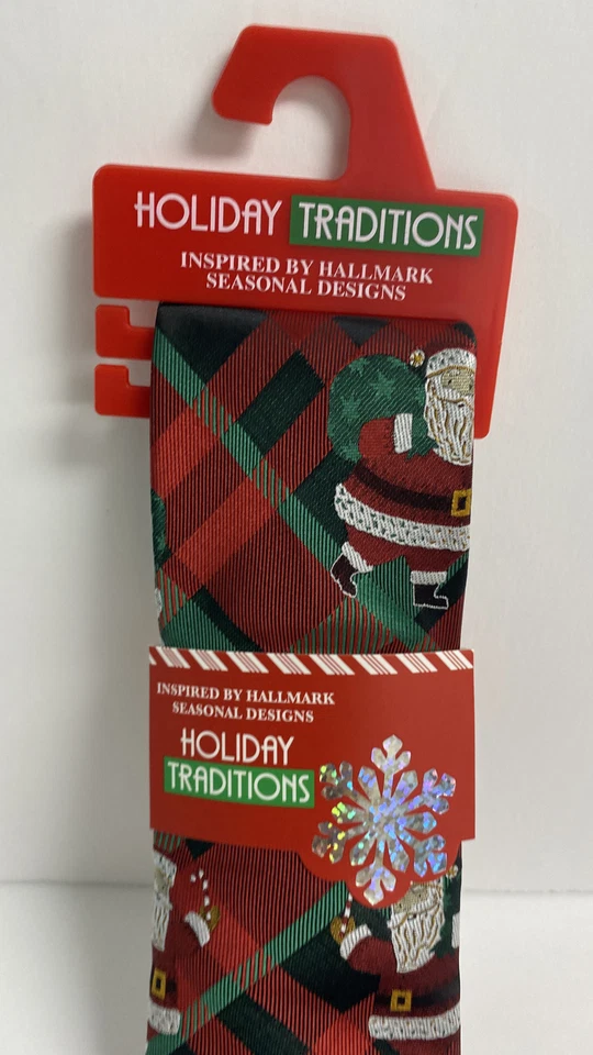 Holiday Traditions Hallmark "Santa” Men's Neck Tie 58 inches