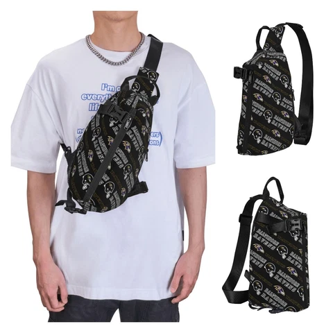 Baltimore Ravens Crossbody Backpack The Single Shoulder Bag Chest Pack Bags Cover