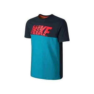 Nike Blind Side Men's T-Shirt Navy/Aqua Blue/Total Orange Sz S, L 647485 451 - Picture 1 of 1