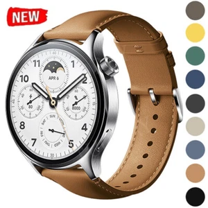 For Xiaomi Watch S4 Sport S3 S2 42 46mm S1 Pro Color 2 Leather Strap Wrist Band - Picture 1 of 30
