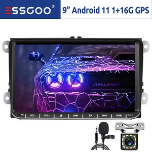 Für VW Golf 5 6 Touran Caddy Jetta Autoradio Android 11 GPS Navi Mikrofon Kamera - Bild 1 von 12