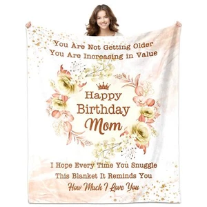 Mom Birthday Gifts from Daughter Birthday Gifts for Mom Blanket 60"x50" Mothe... - Picture 1 of 7