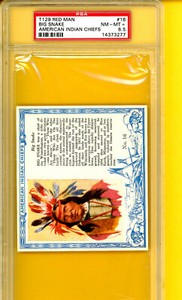 1954 T129 RED MAN # 16 BIG SNAKE PSA 8.5 NM - MT+ SER # 14373277