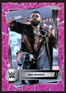 2025 Topps Chrome WWE PINK Shimmer Refractors #90 Oro Mensah - Picture 1 of 2