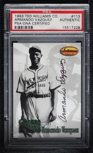 1993 Ted Williams Card Company Armando Vazquez #113 PSA Authentic PSA/DNA Cert