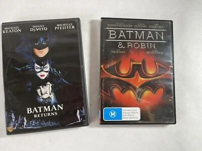 Batman & Batman Returns (DVDs, 1989 1992) Michael Keaton Tim Burton- 2 DVDS - Image 1 of 4