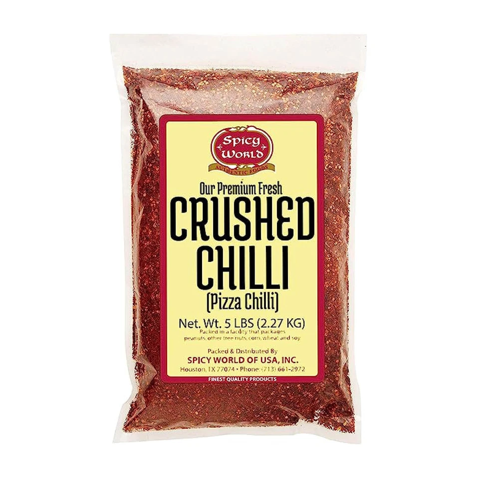 Spicy World Crushed Pepper Chilli Flakes Red 5 Pound