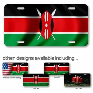 High Grade Aluminum License Plate - Flag of Kenya (Kenyan) - Many Options - Picture 1 of 10