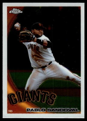 2010 Topps Chrome #62 Pablo Sandoval San Francisco Giants - Image 1 of 2