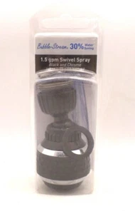 BUBBLE-STREAM 461713 37.0122.98 1,5 GPM SOFT GRIP AERATORE A SPRUZZO GIREVOLE, NERO - Foto 1 di 2