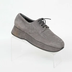 JHAY Vintage Años 90 Gris Gamuza Estilo Europeo Plataforma Mocasín Zapatos Mujer 41 EE. UU. 9.5 - Imagen 1 de 11