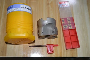 BAP 400R-63-22-4F indexable face milling cutter 4Flute+ 10pcs CK APMT1604PDER DP - Picture 1 of 5