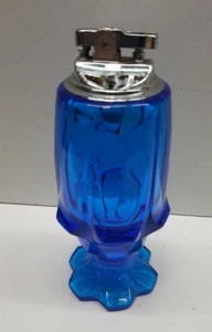 FENTON COLONIAL BLUE VALENCIA TABLE LIGHTER EUC - beautiful - Picture 1 of 8