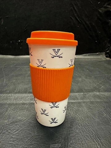 Virginia Cavaliers 16 Oz Hot/Cold Plastic Tumbler Travel Cup Mug Lid Spill-Proof Cover
