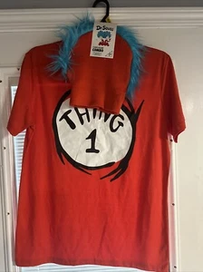 Halloween Costume Men Medium 38-40 Dr Seuss Combo New - Picture 1 of 3
