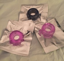 3 Male Safe Delay Pleasure Rings Erection Aid, Premium Soft Silicon Rings