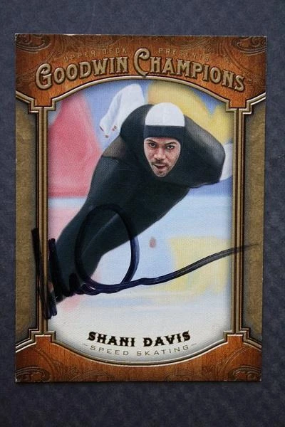 Olympic Speed Skating Champion Shani Davis autographed 2014 Upper Deck card----- - Image 1 of 1