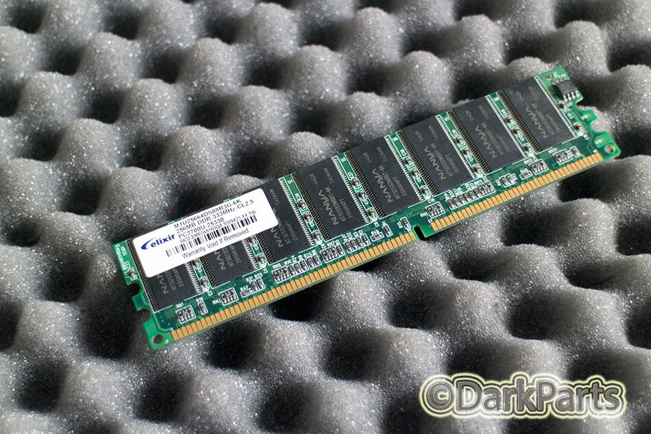 Elixir M2U25664DS88B3G-6K 256MB Memory RAM PC2700U-25330 - Image 1 of 1