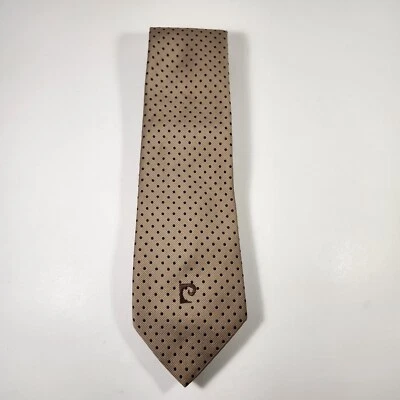 De colección Años 70 Pierre Cardin Puntera Marrón Tostado Lunares Disco Retro Poliéster  Foto 1 de 4