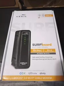ARRIS SURFboard SBG10 DOCSIS 3.0 16 x 4 Gigabit Cable Modem & AC1600 Wi-Fi - Picture 1 of 2