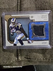 2012 Topps Strata  Rookie Relics Gold Brian Quick /80 (MEM, RC) Los Angeles Rams