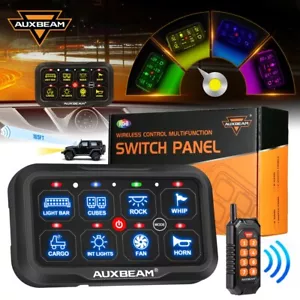 AUXBEAM RGB 8 Gang Switch Panel Multifunction Circuit Remote Control System Kit - Picture 1 of 12
