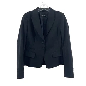 Marc Aurel Black Striped Womens Virgin Wool Blazer Size 36 Preowned - Picture 1 of 5