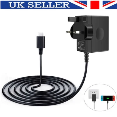 For Nintendo Switch/Lite Pro Mains Adaptor/Adapter Charger Plug Charging Power - Image 1 of 4